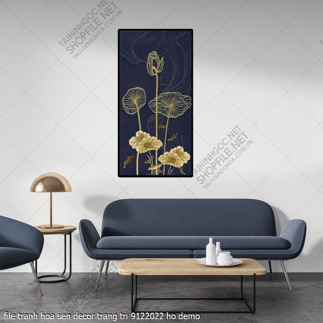 file tranh hoa sen decor trang tri 9122022 ho